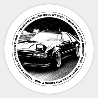 TOYOTA CELICA 2800GT A60 Black 'N White 4 Sticker